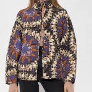 ULLA JOHNSON Paige Printed Quilted Jacket- LARGE